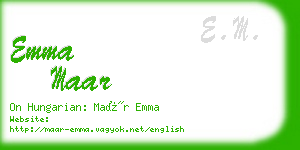 emma maar business card